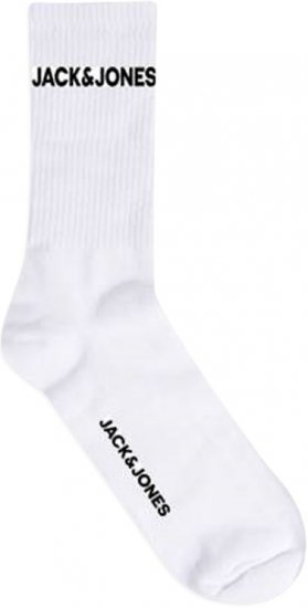 Jack & Jones BASIC LOGO Tennis Socks 5-Pack White - Donje rublje & kupaće hlače - muške donje rublje veliki brojevi