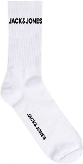 Jack & Jones BASIC LOGO Tennis Socks 5-Pack White - Donje rublje & kupaće hlače - muške donje rublje veliki brojevi
