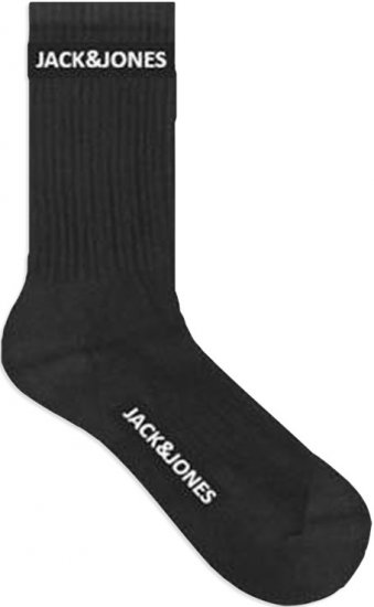 Jack & Jones BASIC LOGO Tennis Socks 5-Pack Black - Donje rublje & kupaće hlače - muške donje rublje veliki brojevi
