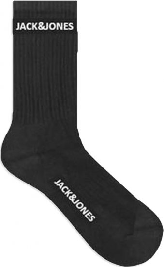 Jack & Jones BASIC LOGO Tennis Socks 5-Pack Black - Donje rublje & kupaće hlače - muške donje rublje veliki brojevi