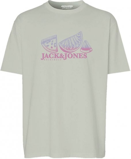 Jack & Jones Split Gradient Crew Neck T-Shirt Green - Majice Kratkih Rukava - Muške Majice Kratkih Rukava Veliki Brojevi 