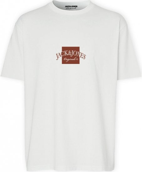 Jack & Jones Boston Crew Neck T-Shirt Bright White - Majice Kratkih Rukava - Muške Majice Kratkih Rukava Veliki Brojevi 