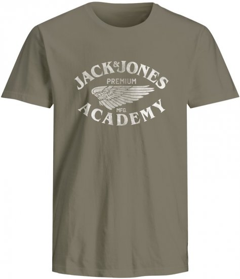 Jack & Jones Freddy Crew Neck T-Shirt Grey - Majice Kratkih Rukava - Muške Majice Kratkih Rukava Veliki Brojevi 