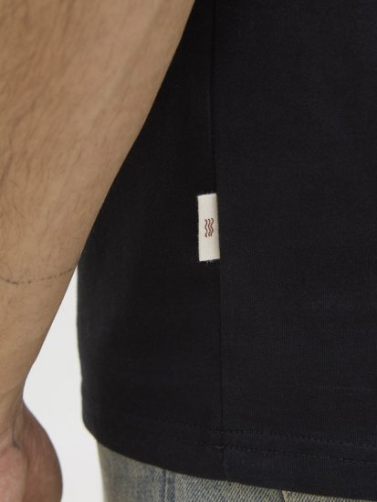  Jack & Jones Tavira Aop Pocket Crew Neck T-Shirt Black - Majice Kratkih Rukava - Muške Majice Kratkih Rukava Veliki Brojevi 