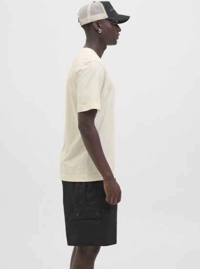 Jack & Jones Calma Crew Neck T-Shirt Sweet Corn - Majice Kratkih Rukava - Muške Majice Kratkih Rukava Veliki Brojevi 