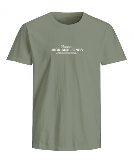 Jack & Jones Ferris Crew Neck T-Shirt Hedge Green - Majice Kratkih Rukava - Muške Majice Kratkih Rukava Veliki Brojevi 