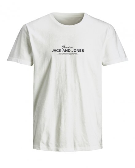 Jack & Jones Ferris Crew Neck T-Shirt Bright White - Majice Kratkih Rukava - Muške Majice Kratkih Rukava Veliki Brojevi 
