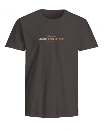 Jack & Jones Ferris Crew Neck T-Shirt Black - Majice Kratkih Rukava - Muške Majice Kratkih Rukava Veliki Brojevi 
