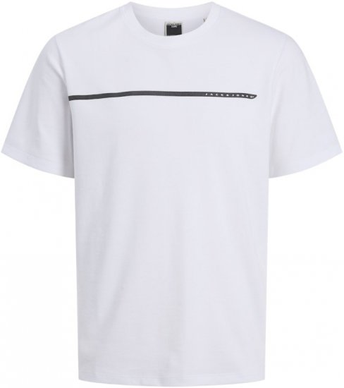 Jack & Jones FUSION Full Branding T-Shirt Bright White - Majice Kratkih Rukava - Muške Majice Kratkih Rukava Veliki Brojevi 