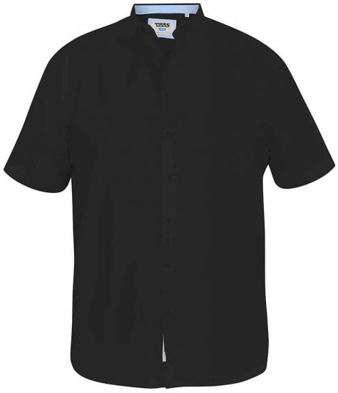 D555 James Short Sleeve Oxford Shirt Black - Košulje - Muške Košulje Veliki Brojevi
