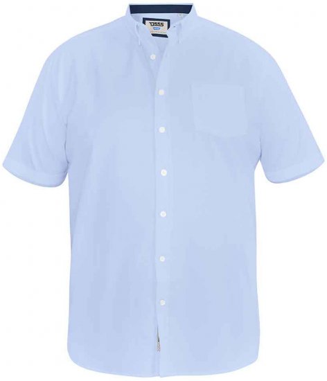 D555 James Short Sleeve Oxford Shirt Sky Blue - Košulje - Muške Košulje Veliki Brojevi