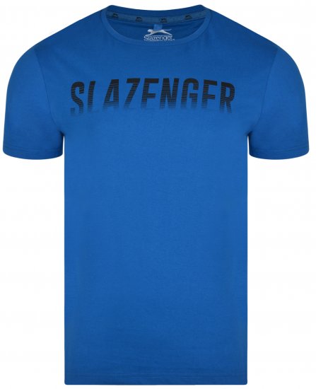 Slazenger Jonathan T-shirt Blue - Majice Kratkih Rukava - Muške Majice Kratkih Rukava Veliki Brojevi 