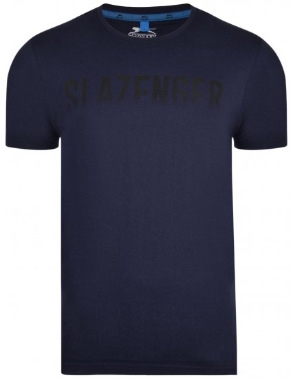 Slazenger Jonathan T-shirt Midnight - Majice Kratkih Rukava - Muške Majice Kratkih Rukava Veliki Brojevi 