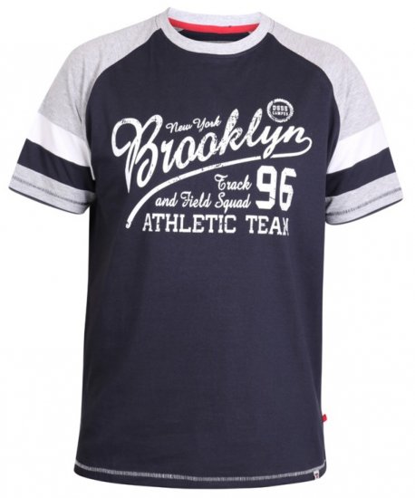 D555 Jones T-shirt Navy - Majice Kratkih Rukava - Muške Majice Kratkih Rukava Veliki Brojevi 