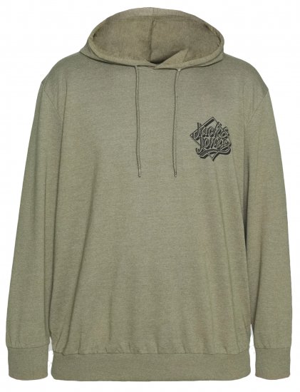 Jack & Jones Jorbrad Hoodie Dusty Olive - Puloveri & dukserice - Muške Puloveri & dukserice veliki brojevi