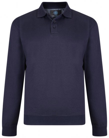 Kam Jeans Collar Sweatshirt Navy - Puloveri & dukserice - Muške Puloveri & dukserice veliki brojevi