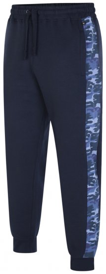 Kam Jeans 236 Panelled Camo Jog Bottoms Navy - Sportske hlače & kratke - Muške Trenirke Veliki Brojevi