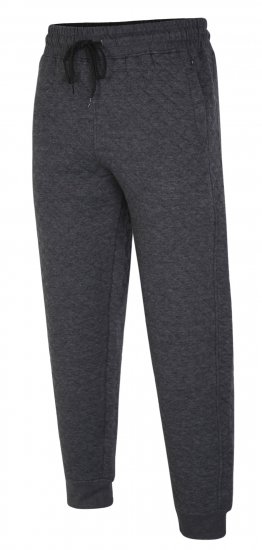 Kam Jeans 238 Quilted Jersey Joggers Charcoal - Sportske hlače & kratke - Muške Trenirke Veliki Brojevi