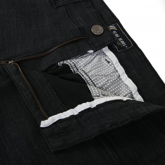 Kam Jeans 264 Slub Weave 5 Pocket Stretch Pants Charcoal - Traperice & hlače - Muške Traperice i Hlače Veliki Brojevi