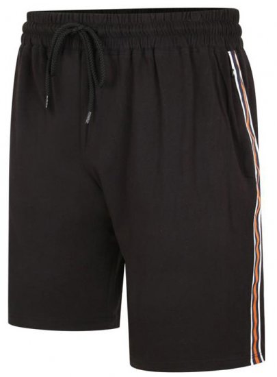 Kam Jeans 3300 Jog Shorts with Side Tape Black - Sportske hlače & kratke - Muške Trenirke Veliki Brojevi
