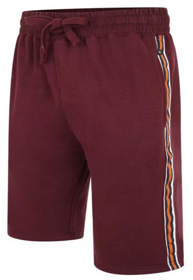 Kam Jeans 3300 Jog Shorts with Side Tape Burgundy - Sportske hlače & kratke - Muške Trenirke Veliki Brojevi