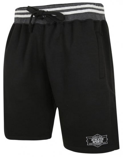 Kam Jeans 3301 Athletic Sports Jog Shorts Black - Sportske hlače & kratke - Muške Trenirke Veliki Brojevi