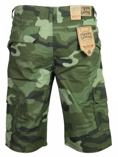 Kam Jeans 330 Cargoshorts Camo - Kratke hlače - Muške Kratke Hlače Veliki Brojevi 