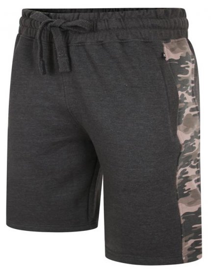 Kam Jeans 3303 Camo Panelled Jog Shorts Charcoal - Sportske hlače & kratke - Muške Trenirke Veliki Brojevi