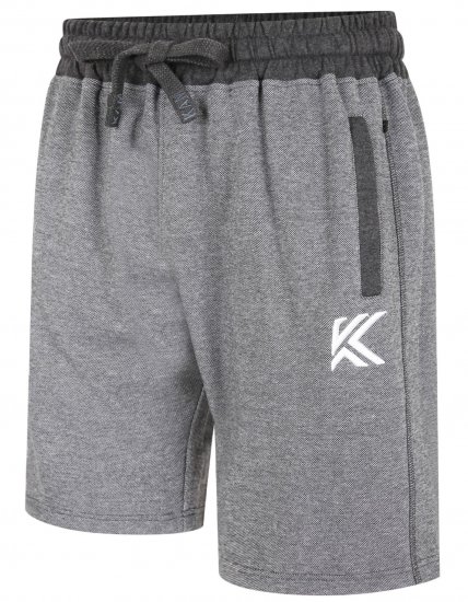 Kam Jeans 3304 Terry Contrast Shorts Charcoal - Sportske hlače & kratke - Muške Trenirke Veliki Brojevi