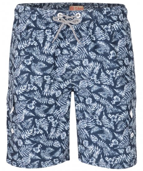 Kam Jeans Leaf Print Swim Shorts Navy - Donje rublje & kupaće hlače - muške donje rublje veliki brojevi