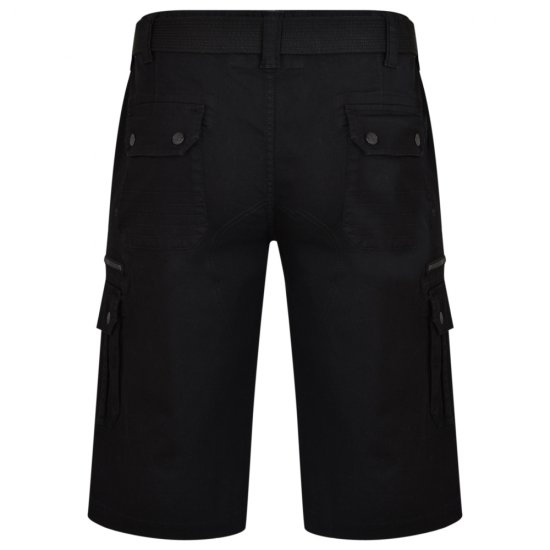 Kam Jeans 343 Cargoshorts Black - Kratke hlače - Muške Kratke Hlače Veliki Brojevi 