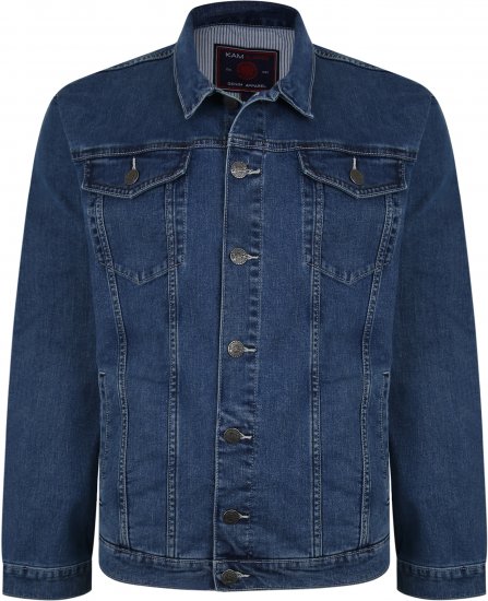 Kam Jeans 405 Western Denim Jacket Stonewash TALL SIZES - MUŠKA ODJEĆA MT-6XLT - Odjeća za Visoke Muškarce