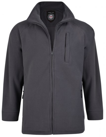 Kam Jeans 437 Fleece Jacket Charcoal - Puloveri & dukserice - Muške Puloveri & dukserice veliki brojevi