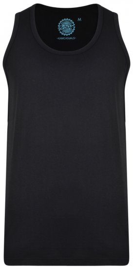 Kam Jeans 500 Tank Top Black - Majice Kratkih Rukava - Muške Majice Kratkih Rukava Veliki Brojevi 