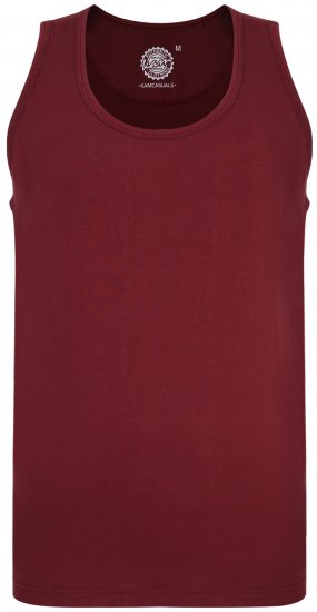 Kam Jeans 500 Tank Top Burgundy - Majice Kratkih Rukava - Muške Majice Kratkih Rukava Veliki Brojevi 