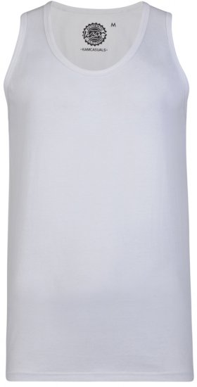 Kam Jeans 500 Tank Top White - Majice Kratkih Rukava - Muške Majice Kratkih Rukava Veliki Brojevi 