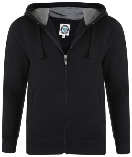 Kam Jeans Hoodie Black TALL SIZES - MUŠKA ODJEĆA MT-6XLT - Odjeća za Visoke Muškarce