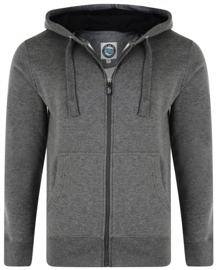 Kam Jeans Hoodie Charcoal TALL SIZES - MUŠKA ODJEĆA MT-6XLT - Odjeća za Visoke Muškarce