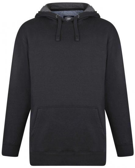 Kam Jeans Crew Neck Hoodie Black - Puloveri & dukserice - Muške Puloveri & dukserice veliki brojevi