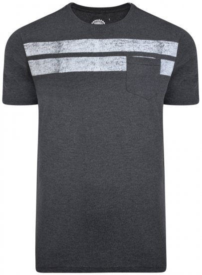 Kam Jeans 5252 T-shirt Charcoal - Majice Kratkih Rukava - Muške Majice Kratkih Rukava Veliki Brojevi 