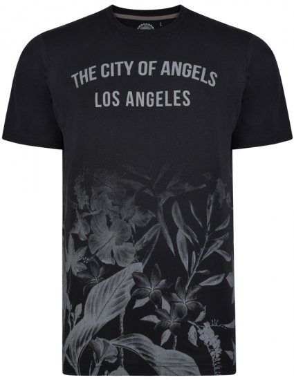 Kam Jeans 5255 T-shirt Black - Majice Kratkih Rukava - Muške Majice Kratkih Rukava Veliki Brojevi 