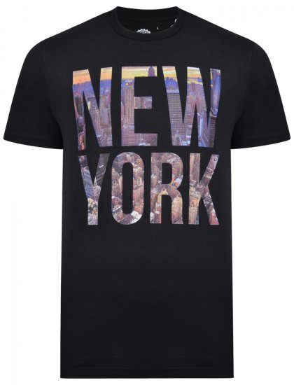 Kam Jeans 5257 T-shirt Black - Majice Kratkih Rukava - Muške Majice Kratkih Rukava Veliki Brojevi 