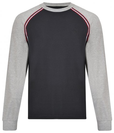 Kam Jeans 5288 Long Sleeve T-shirt Black - Majice Kratkih Rukava - Muške Majice Kratkih Rukava Veliki Brojevi