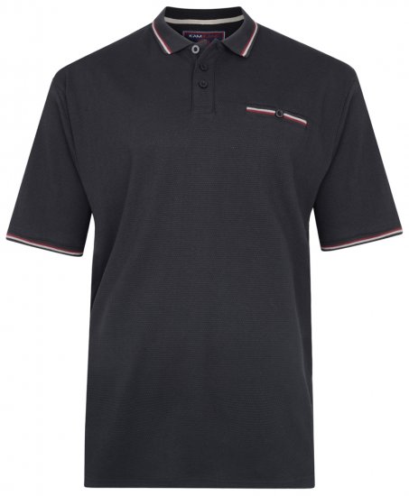 Kam Jeans 5291 Polo Black - Polo majice - Muške Polo Majice Veliki Brojevi