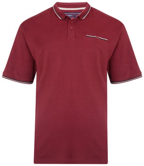Kam Jeans 5291 Polo Burgundy - Polo majice - Muške Polo Majice Veliki Brojevi