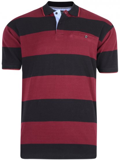 Kam Jeans 5292 Polo Burgundy - Polo majice - Muške Polo Majice Veliki Brojevi