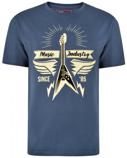 Kam Jeans 5303 T-shirt Insignia - Majice Kratkih Rukava - Muške Majice Kratkih Rukava Veliki Brojevi 