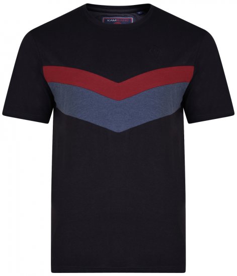 Kam Jeans 5306 T-shirt Black - Majice Kratkih Rukava - Muške Majice Kratkih Rukava Veliki Brojevi 