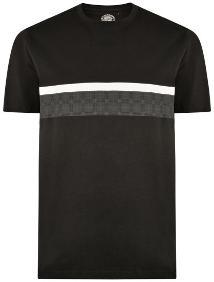 Kam Jeans 5307 T-shirt Black - Majice Kratkih Rukava - Muške Majice Kratkih Rukava Veliki Brojevi 