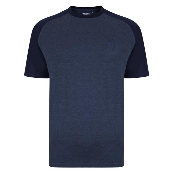 Kam Jeans 5314 Raglan T-Shirt Charcoal/Insignia Twin Pack - Majice Kratkih Rukava - Muške Majice Kratkih Rukava Veliki Brojevi 